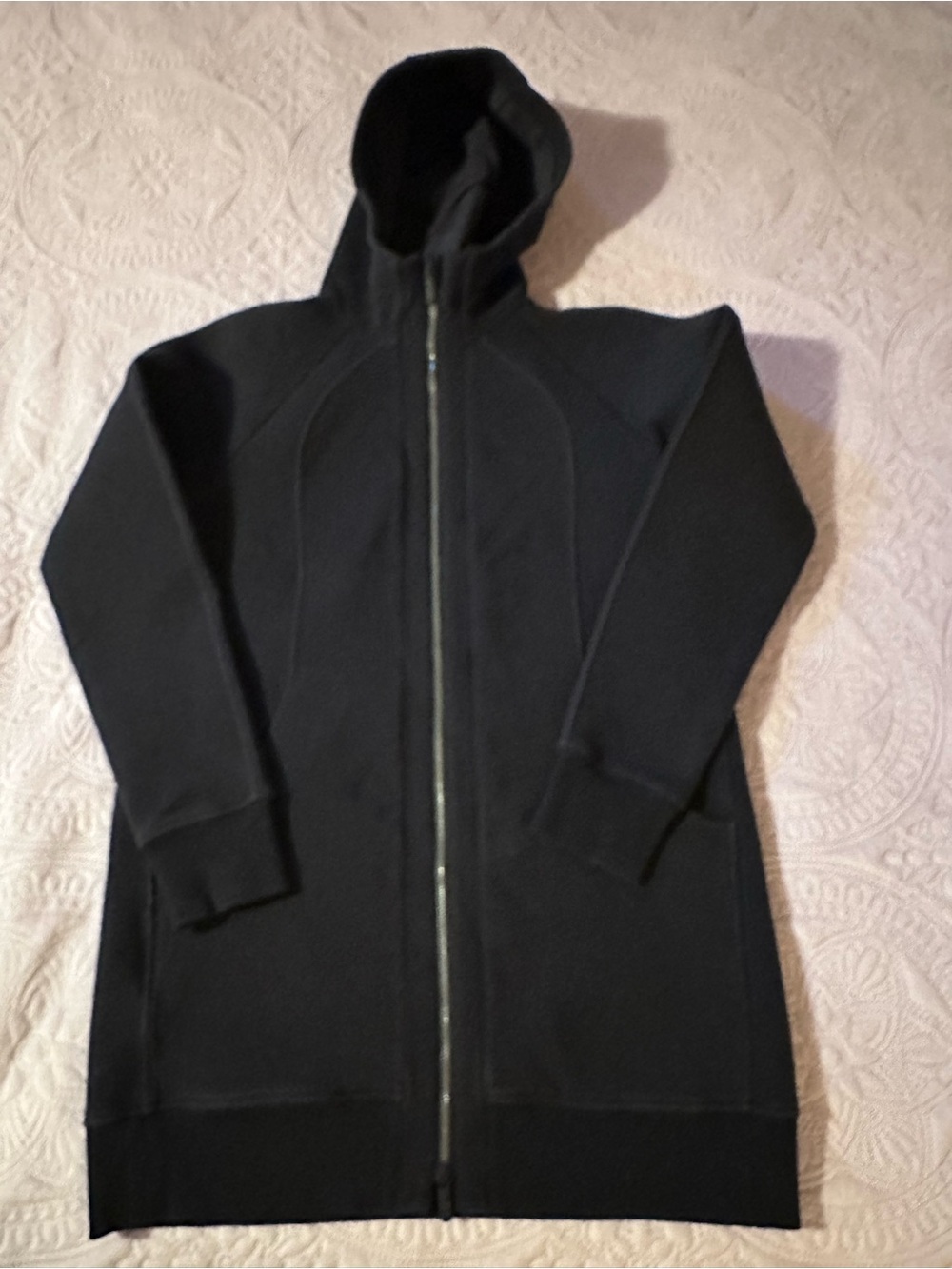 Lululemon hooded going places long jacket fleece hooded size 8